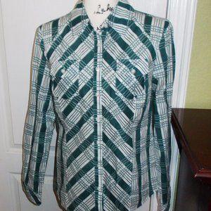 💕 3/$25 💕Women's Cotton Button-Down Plaid Shirt Size M